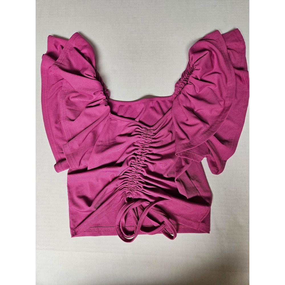 Shein Medium Plum Puff Sleeve Top